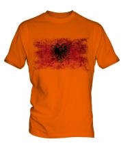 Albania Distressed Flag Mens T-Shirt