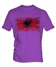 Albania Distressed Flag Mens T-Shirt