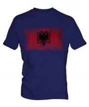 Albania Distressed Flag Mens T-Shirt