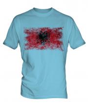 Albania Distressed Flag Mens T-Shirt