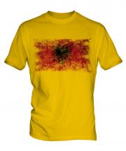 Albania Distressed Flag Mens T-Shirt