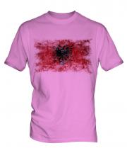 Albania Distressed Flag Mens T-Shirt