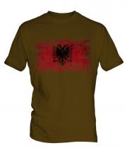 Albania Distressed Flag Mens T-Shirt