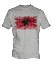 Albania Distressed Flag Mens T-Shirt