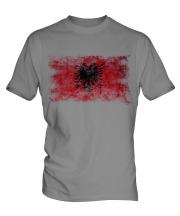 Albania Distressed Flag Mens T-Shirt
