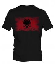 Albania Distressed Flag Mens T-Shirt