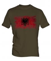 Albania Distressed Flag Mens T-Shirt