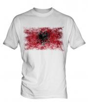 Albania Distressed Flag Mens T-Shirt