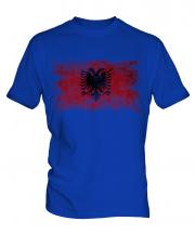 Albania Distressed Flag Mens T-Shirt