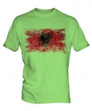 Albania Distressed Flag Mens T-Shirt