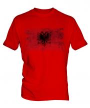 Albania Distressed Flag Mens T-Shirt