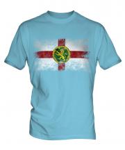 Alderney Distressed Flag Mens T-Shirt