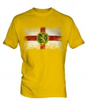Alderney Distressed Flag Mens T-Shirt