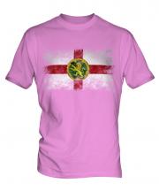 Alderney Distressed Flag Mens T-Shirt