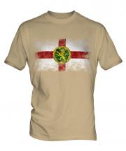 Alderney Distressed Flag Mens T-Shirt