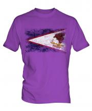 American Samoa Distressed Flag Mens T-Shirt
