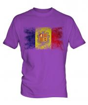 Andorra Distressed Flag Mens T-Shirt