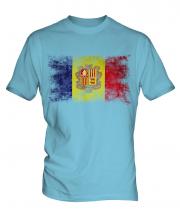 Andorra Distressed Flag Mens T-Shirt
