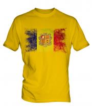 Andorra Distressed Flag Mens T-Shirt
