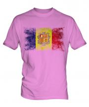 Andorra Distressed Flag Mens T-Shirt