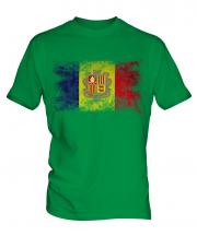 Andorra Distressed Flag Mens T-Shirt