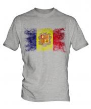 Andorra Distressed Flag Mens T-Shirt