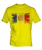 Andorra Distressed Flag Mens T-Shirt
