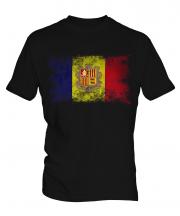 Andorra Distressed Flag Mens T-Shirt