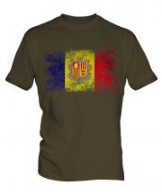 Andorra Distressed Flag Mens T-Shirt