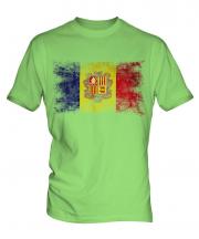 Andorra Distressed Flag Mens T-Shirt