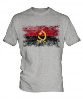 Angola Distressed Flag Mens T-Shirt