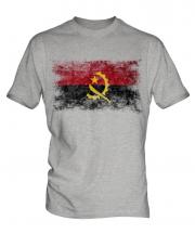 Angola Distressed Flag Mens T-Shirt