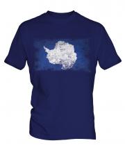 Antartica Distressed Flag Mens T-Shirt
