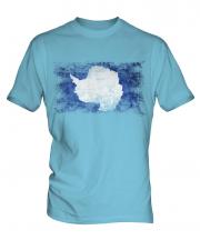 Antartica Distressed Flag Mens T-Shirt