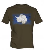 Antartica Distressed Flag Mens T-Shirt