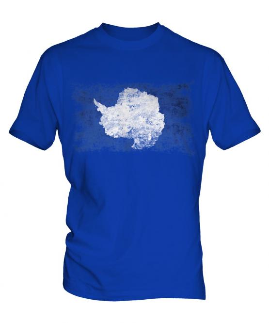 Antartica Distressed Flag Mens T-Shirt