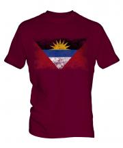 Antigua And Barbuda Distressed Flag Mens T-Shirt