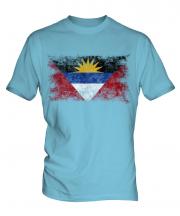 Antigua And Barbuda Distressed Flag Mens T-Shirt