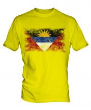 Antigua And Barbuda Distressed Flag Mens T-Shirt