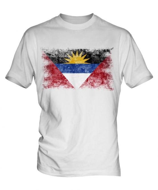 Antigua And Barbuda Distressed Flag Mens T-Shirt