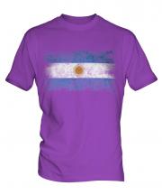 Argentina Distressed Flag Mens T-Shirt