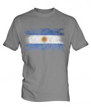 Argentina Distressed Flag Mens T-Shirt