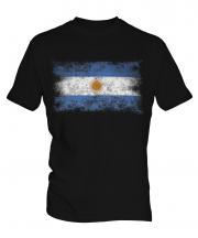 Argentina Distressed Flag Mens T-Shirt