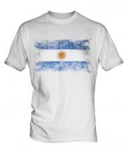 Argentina Distressed Flag Mens T-Shirt