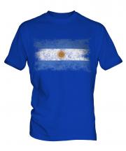 Argentina Distressed Flag Mens T-Shirt