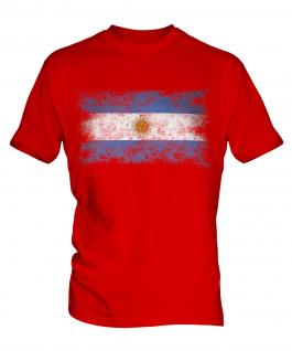 Argentina Distressed Flag Mens T-Shirt