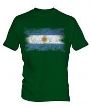 Argentina Distressed Flag Mens T-Shirt