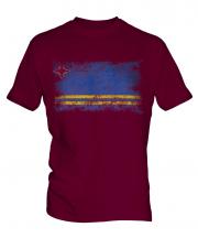 Aruba Distressed Flag Mens T-Shirt
