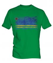 Aruba Distressed Flag Mens T-Shirt
