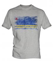 Aruba Distressed Flag Mens T-Shirt